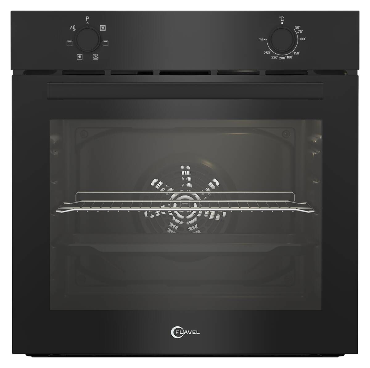 FLAVEL Einbaubackofen FLIE22000BRX schwarz B/H/T: ca. 59,4x59,5x56,7 cm