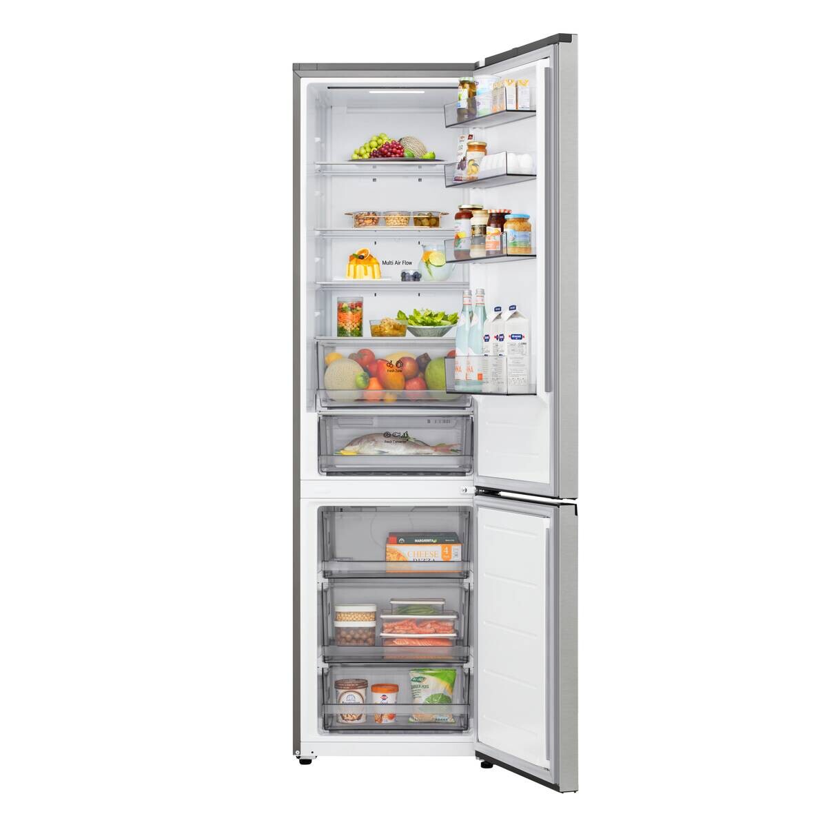 LG Kühl-/Gefrierkombination GBBSJ2CCPY silber B/H/T: ca. 59,7x203x67,4 cm