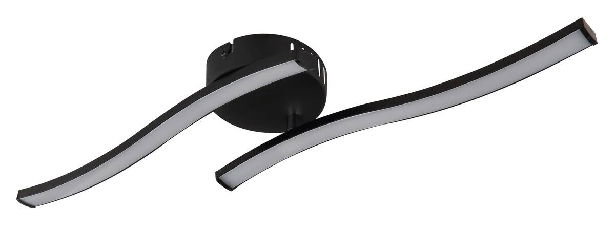 GLOBO LED-Deckenleuchte Tyler schwarz Opal Kunststoff B/H/T: ca. 10x7,2x51,5 cm 1 Brennstellen