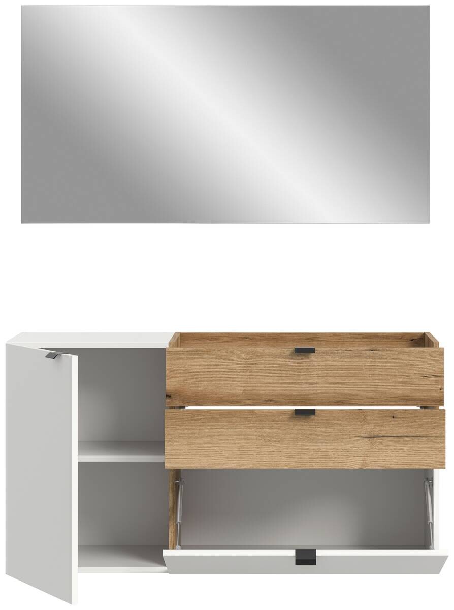 Garderobe Naro weiß Evoke Oak Nachbildung B/H/T: ca. 120x194x37 cm