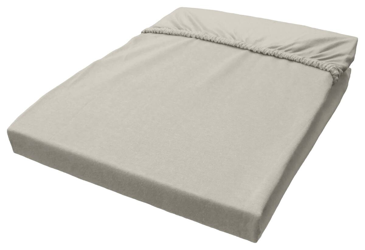 CASTELL Baumwoll Spannbetttuch Biber silber 60% Baumwolle, 40% Polyester B/L: ca. 100x200 cm