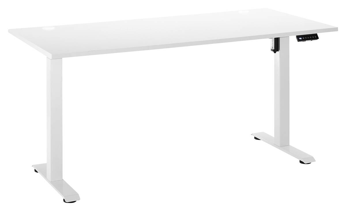 höhenverstellbarer Schreibtisch Ben weiß B/H/T: ca. 137x120x68 cm