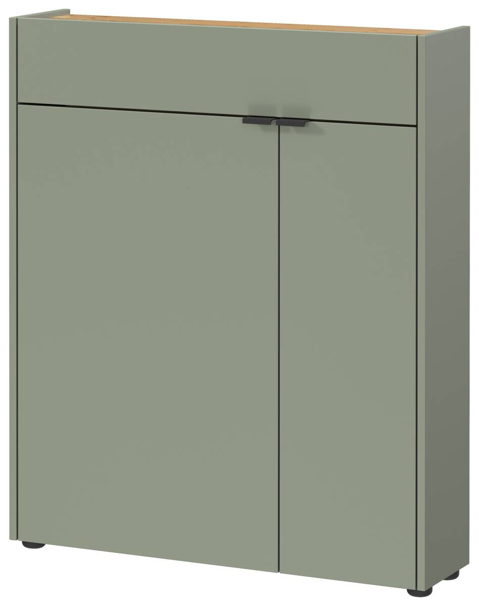 Mehrzweckschrank 1319-629 grün Eiche Navarra Nachbildung B/H/T: ca. 82x102x22 cm