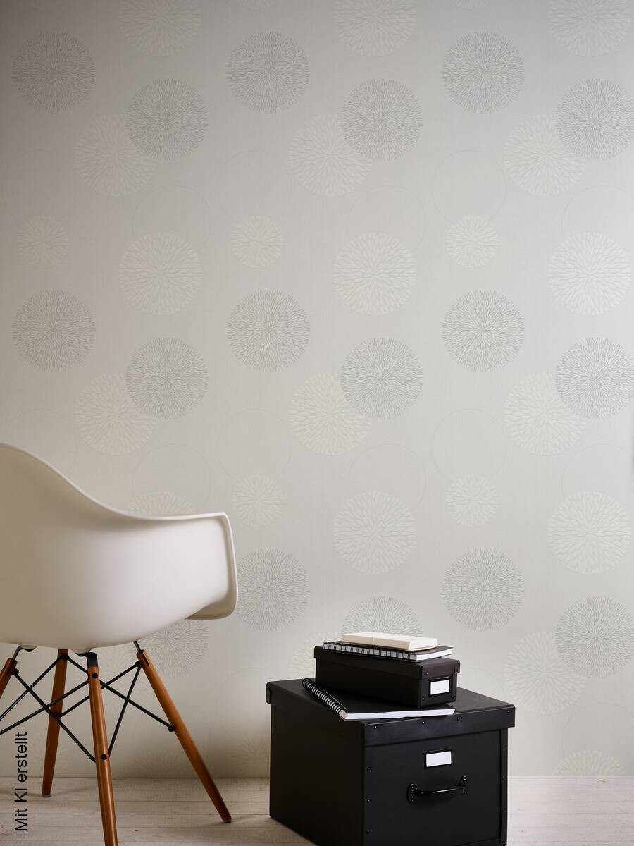 A.S.Creation Vliestapete Black & White Punkte creme B/L: ca. 53x1005 cm