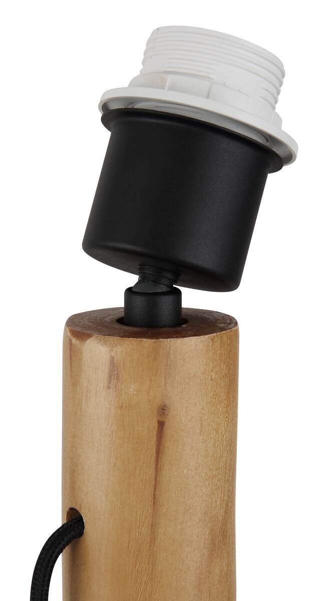 Stehlampe Cremium weiß natur Holz H/D: ca. 139x30 cm E14 1 Brennstellen