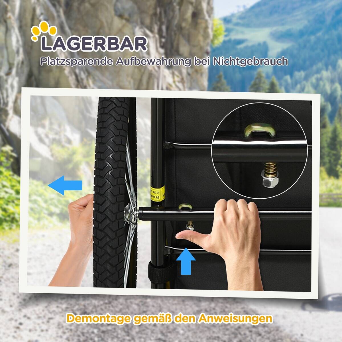 PawHut Hundeanhänger