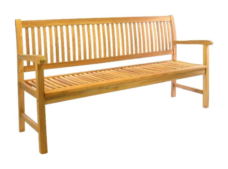 VCM Gartenbank braun Teakholz B/H/L: ca. 60x90x180 cm