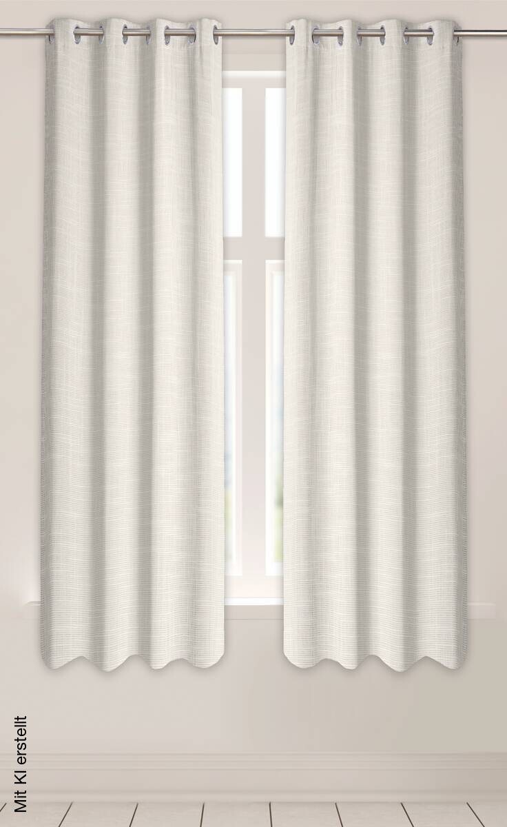 Ösenvorhang Monza champagner 100% Polyester B/L: ca. 135x175 cm