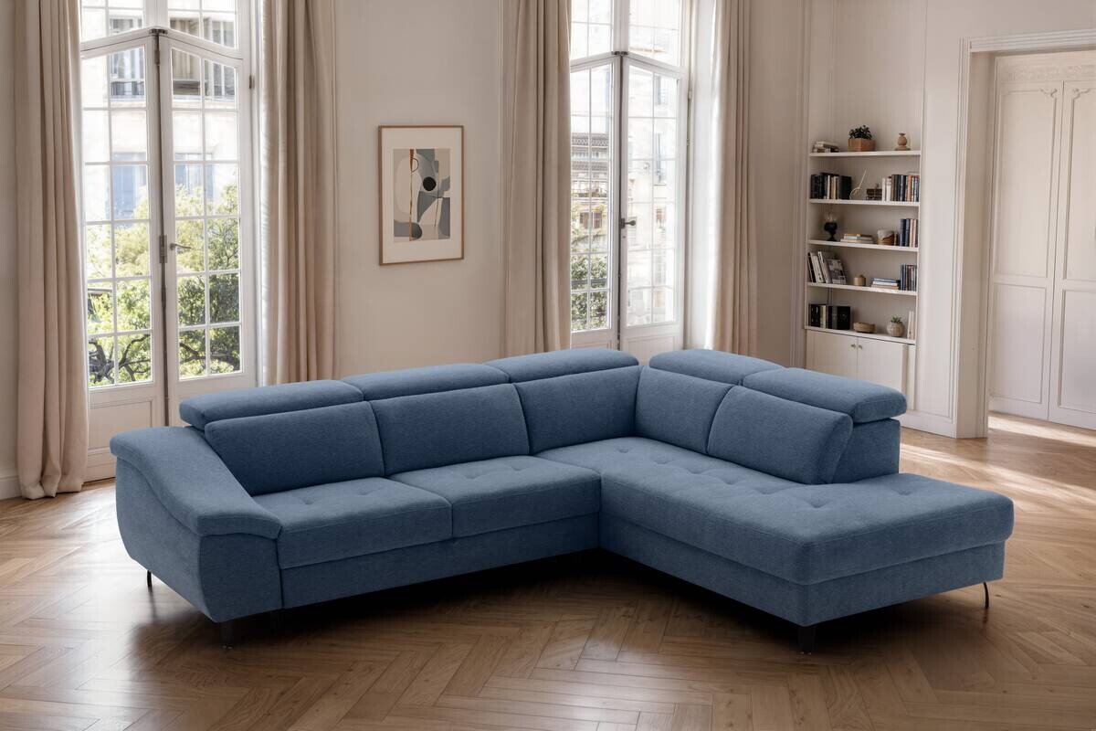 Ecksofa mit Bettfunktion Ocean Flachgewebe B/H/T: ca. 280x96x238 cm