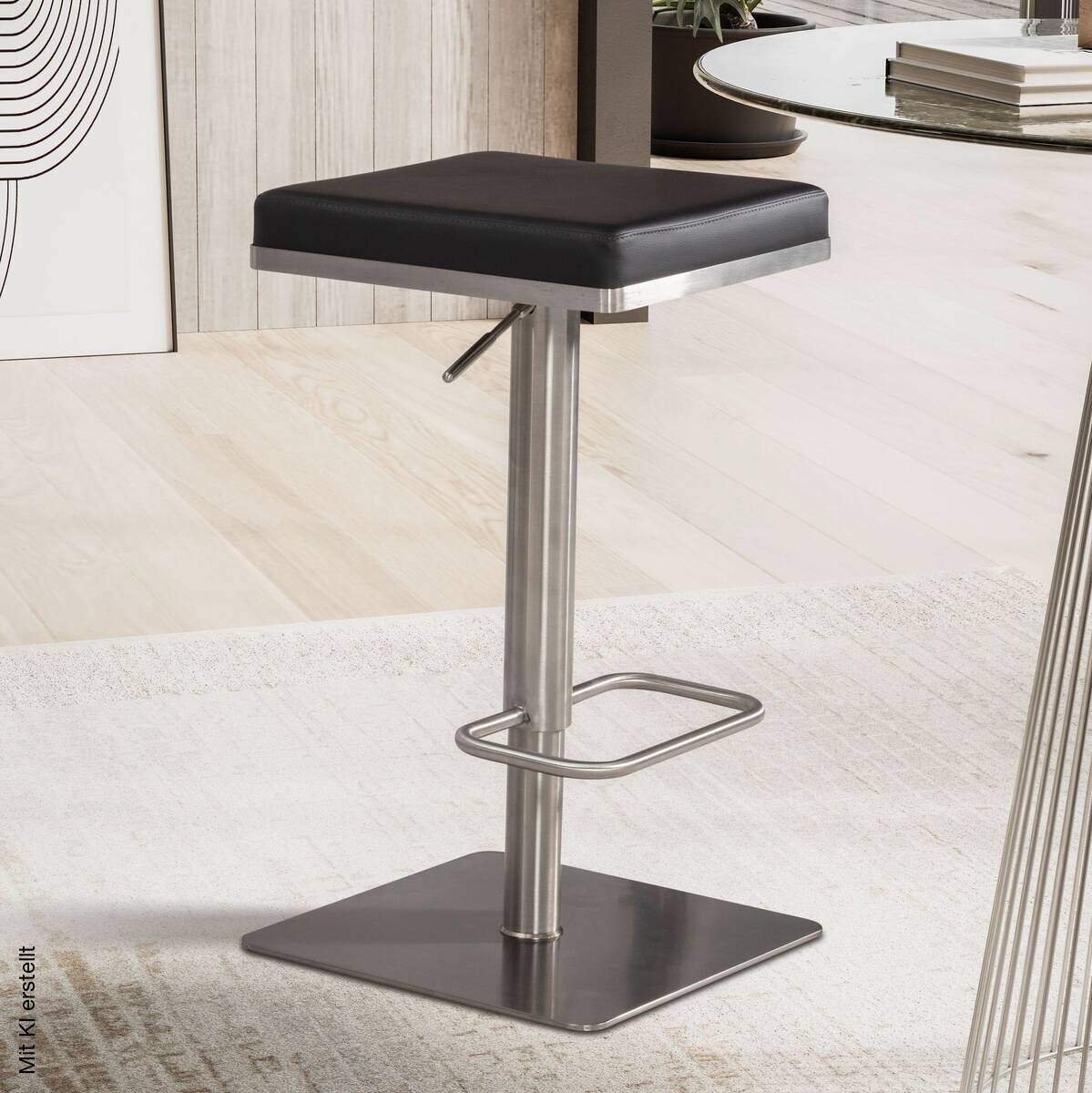 Barhocker schwarz B/H/T: ca. 37x82x37 cm