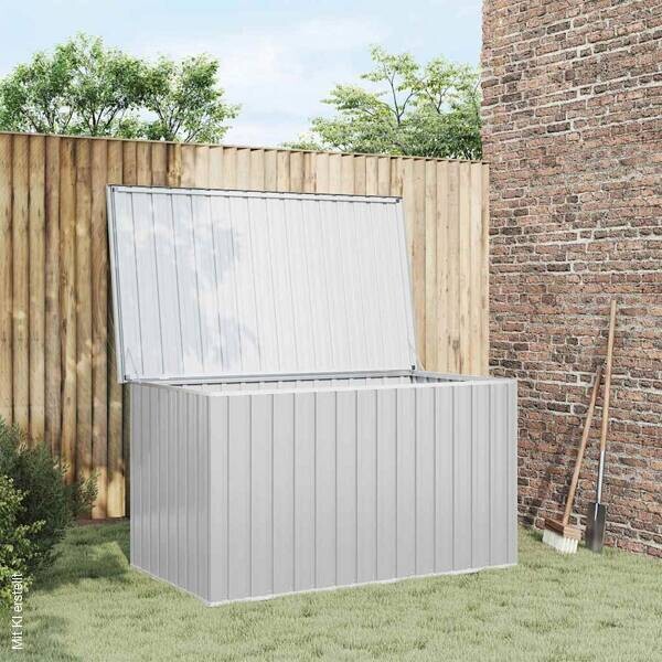 vidaXL Aufbewahrungsbox grau Kunststoff B/H/T/L: ca. 99x93x99x171 cm