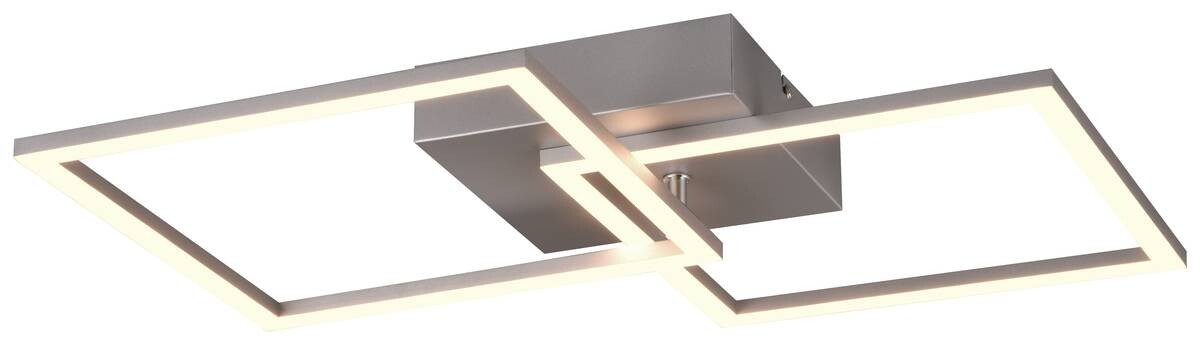 Reality LED-Deckenleuchte Trail titanfarbig Metall B/H/T: ca. 60x7x35 cm 1 Brennstellen