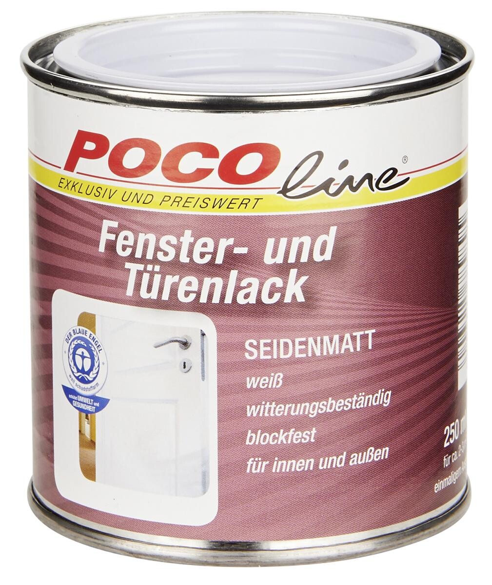 POCOline Acryl Fensterlack weiß seidenmatt ca. 0,25 l