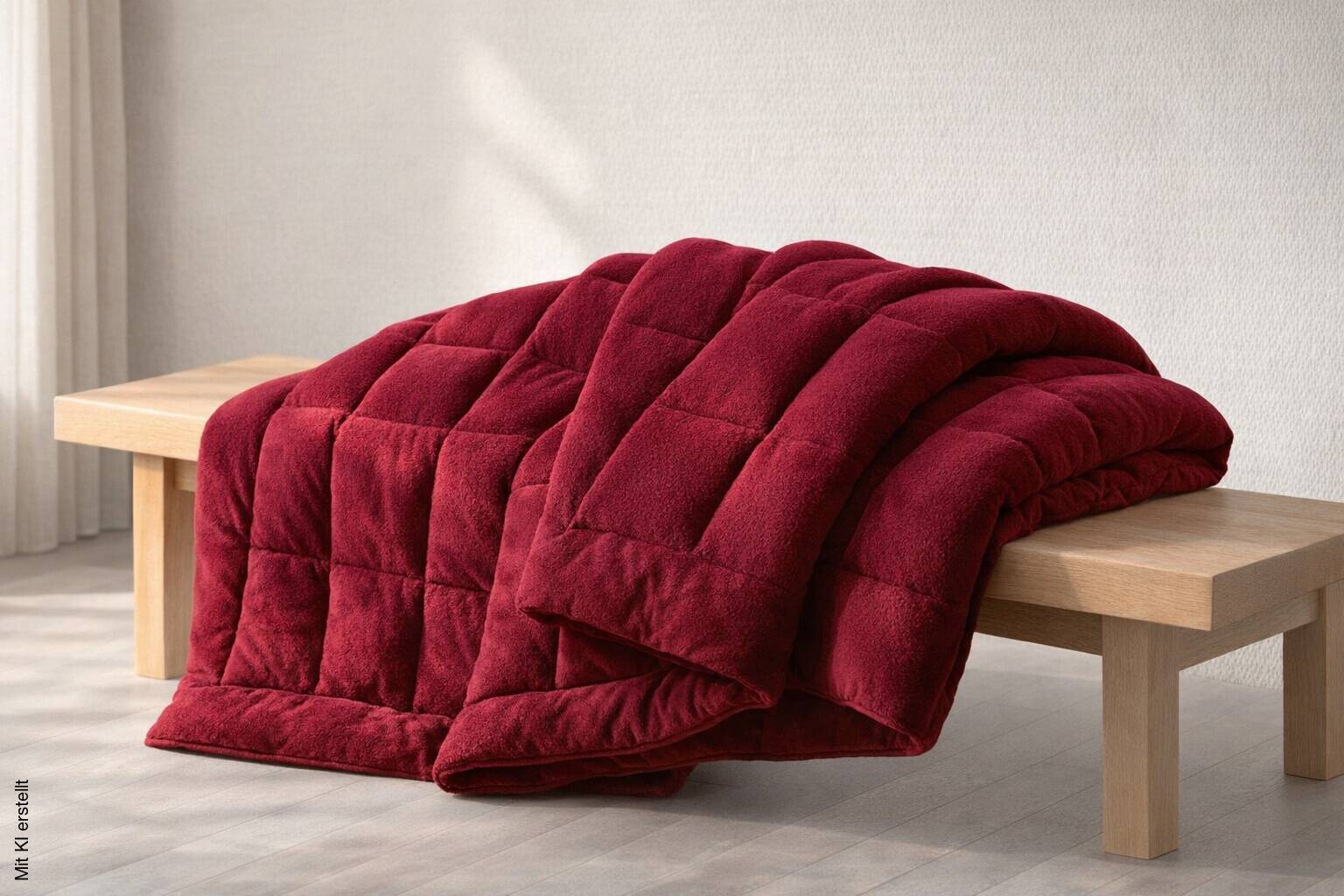 Bettdecke Cashmere Touch bordeaux Polyester B/L: ca. 135x200 cm
