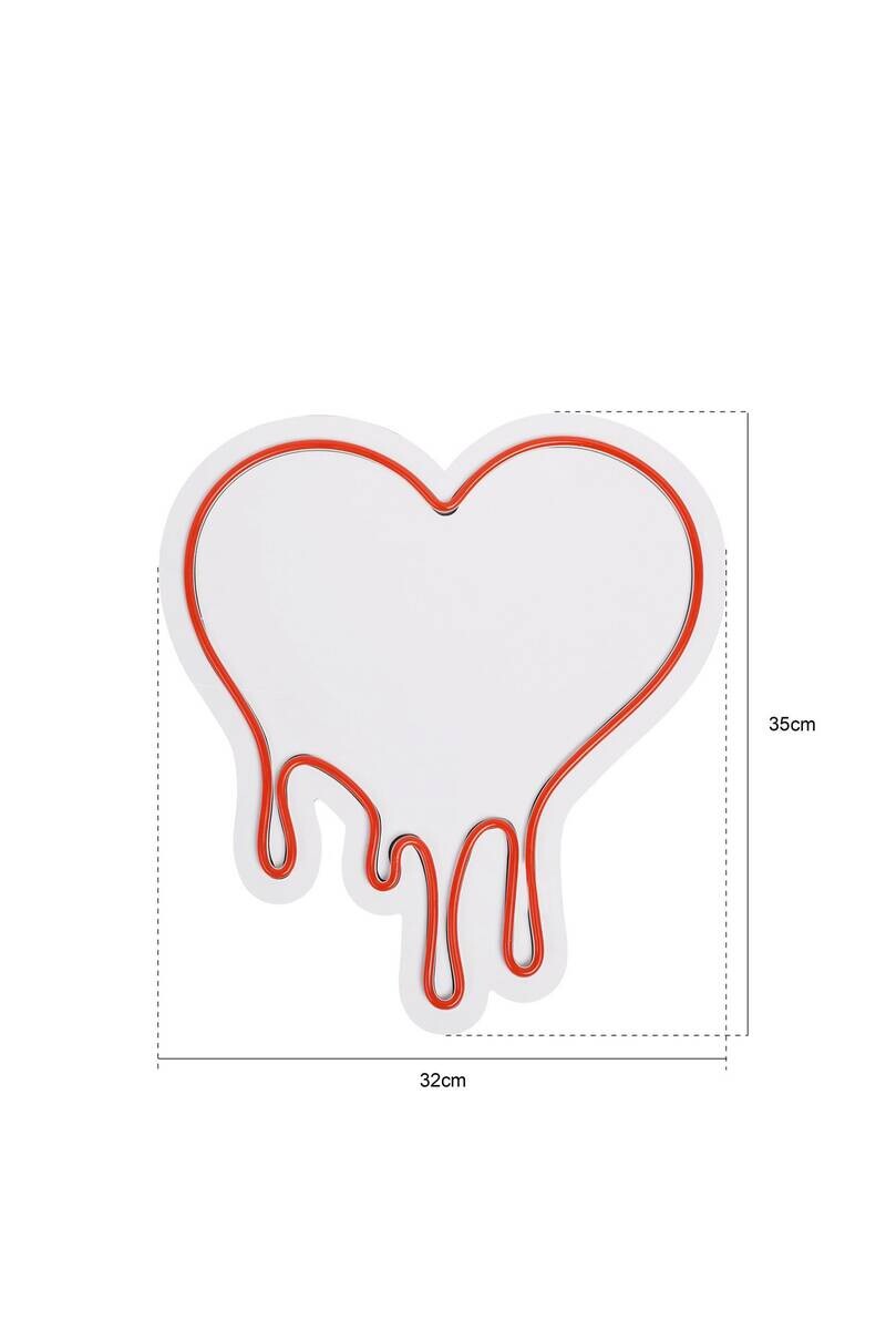 Opviq LED-Wandleuchte rot PVC B/H/T/L: ca. 32x35x2x32 cm