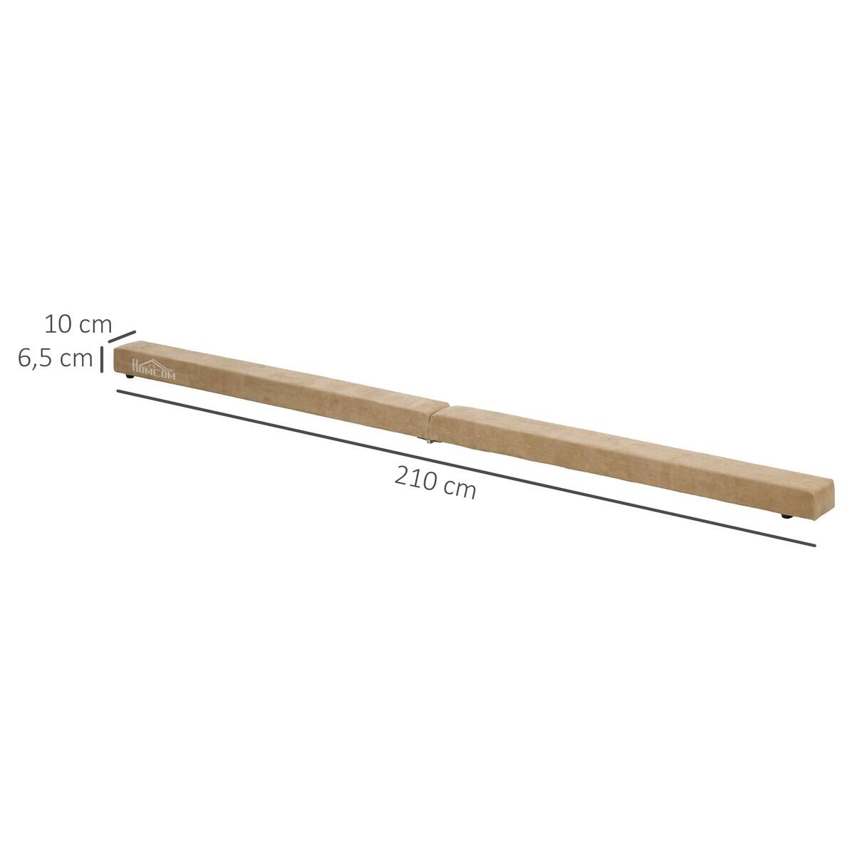 HOMCOM Schwebebalken braun Polyester B/H/L: ca. 10x6,5x210 cm