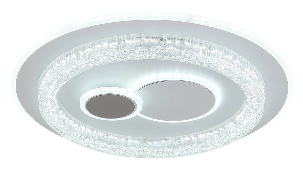 GLOBO LED-Deckenleuchte Opal weiß klar Acryl Metall H/D: ca. 6x49,5 cm 1 Brennstellen