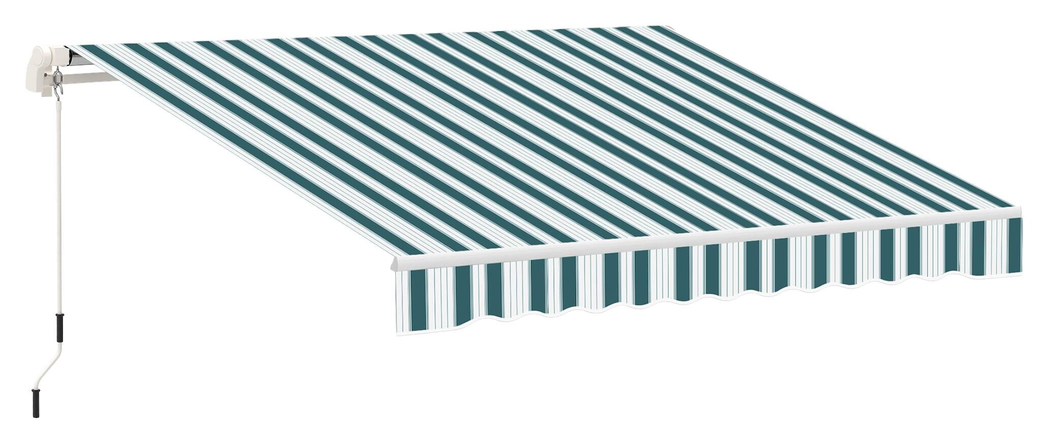 Outsunny Gelenkmarkise weiß B/L: ca. 245x395 cm