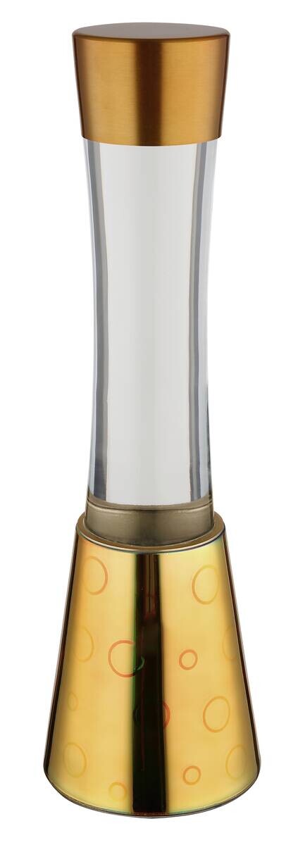 GLOBO LED-Tischleuchte Sparkle gold klar schwarz PVC Glas H/D: ca. 40,6x12,5 cm 1 Brennstellen