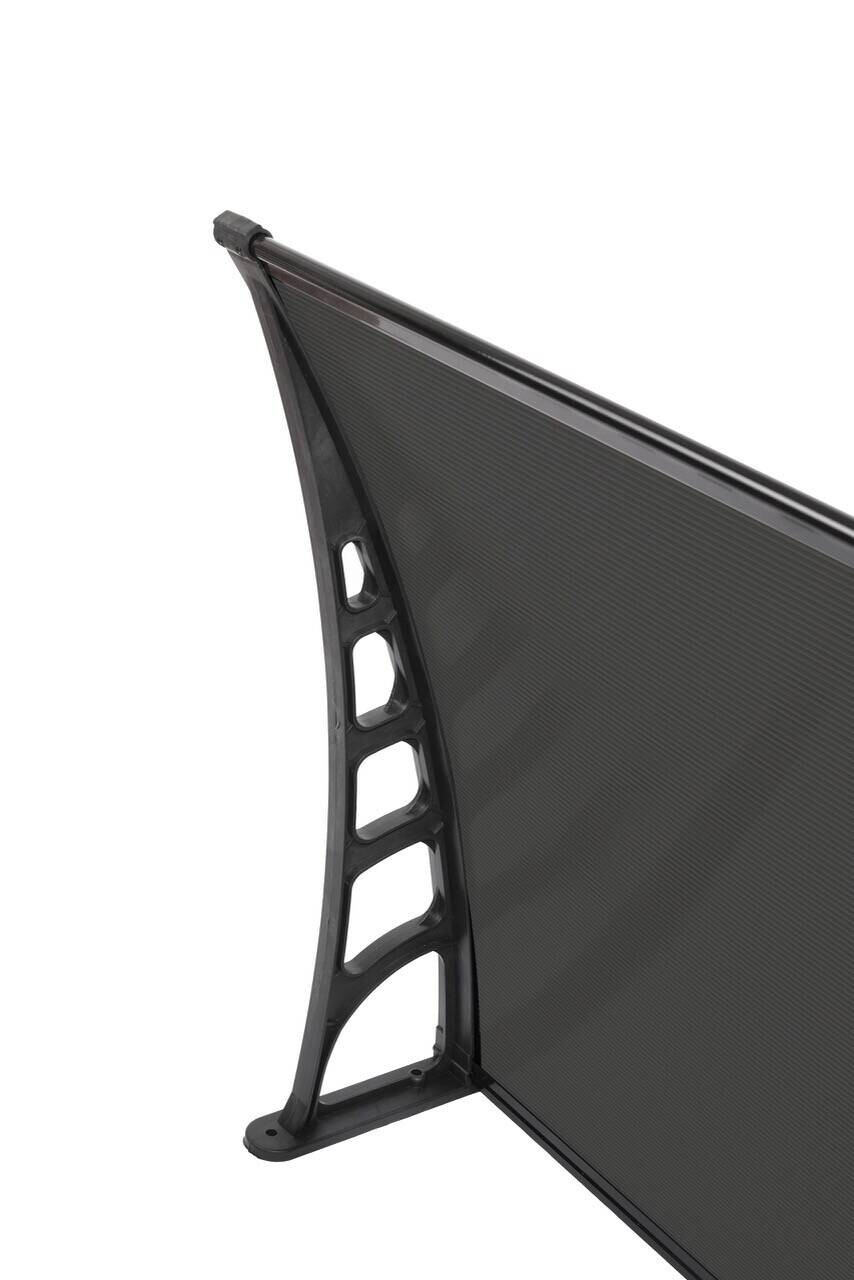 Brosplast Vordach Crocus schwarz B/H/L: ca. 120x23x80 cm