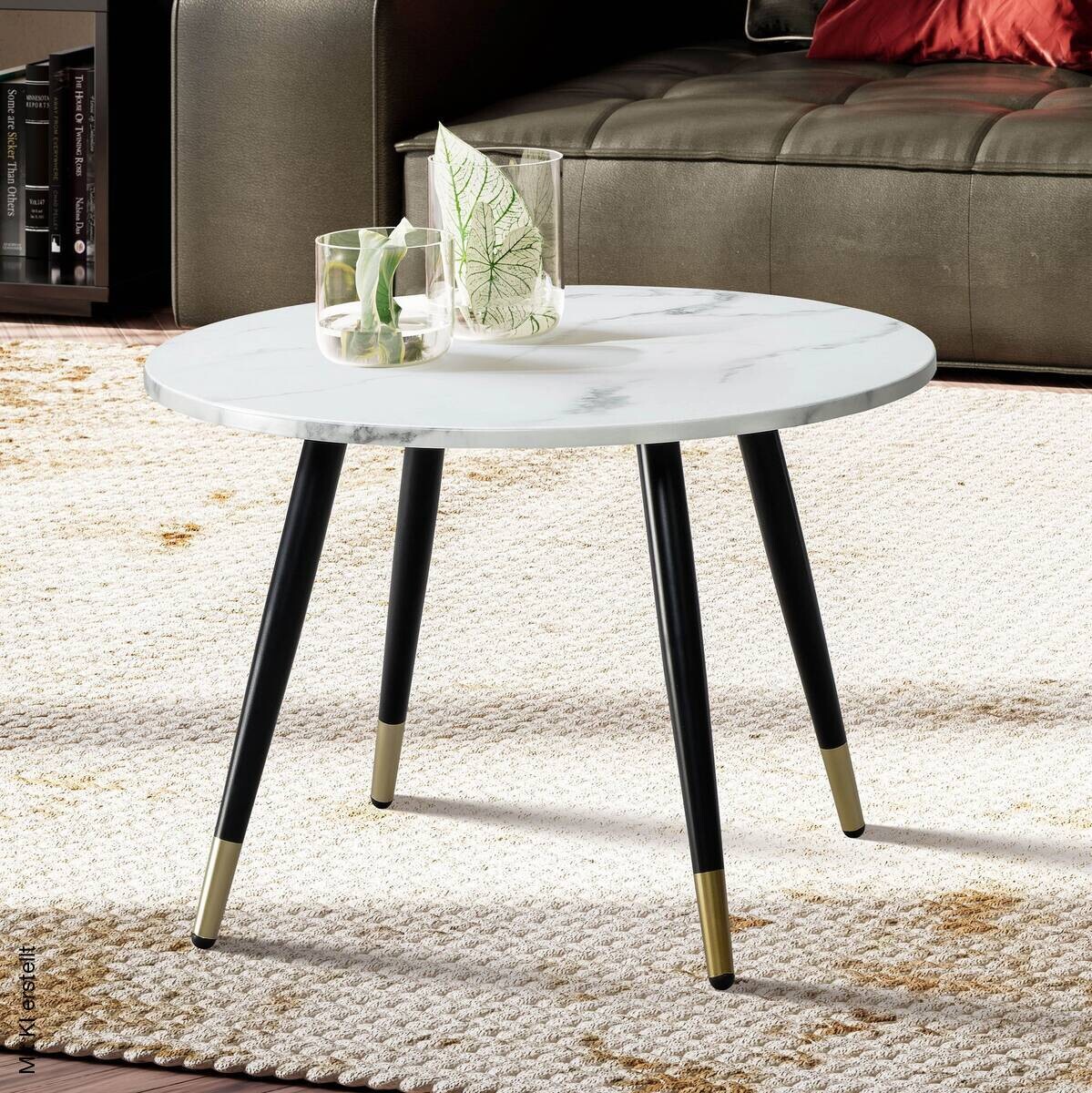 Couchtisch weiß Marmor Optik B/H/T: ca. 60x41x60 cm