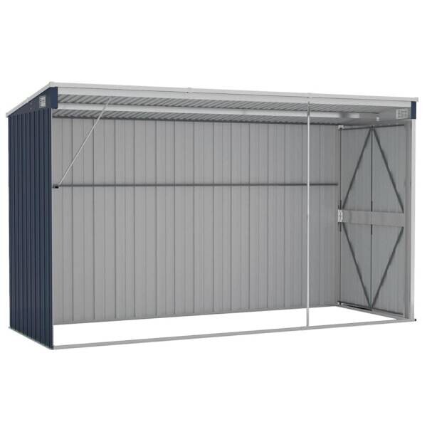 vidaXL Gartenhaus anthrazit B/H/T: ca. 118x178x288 cm