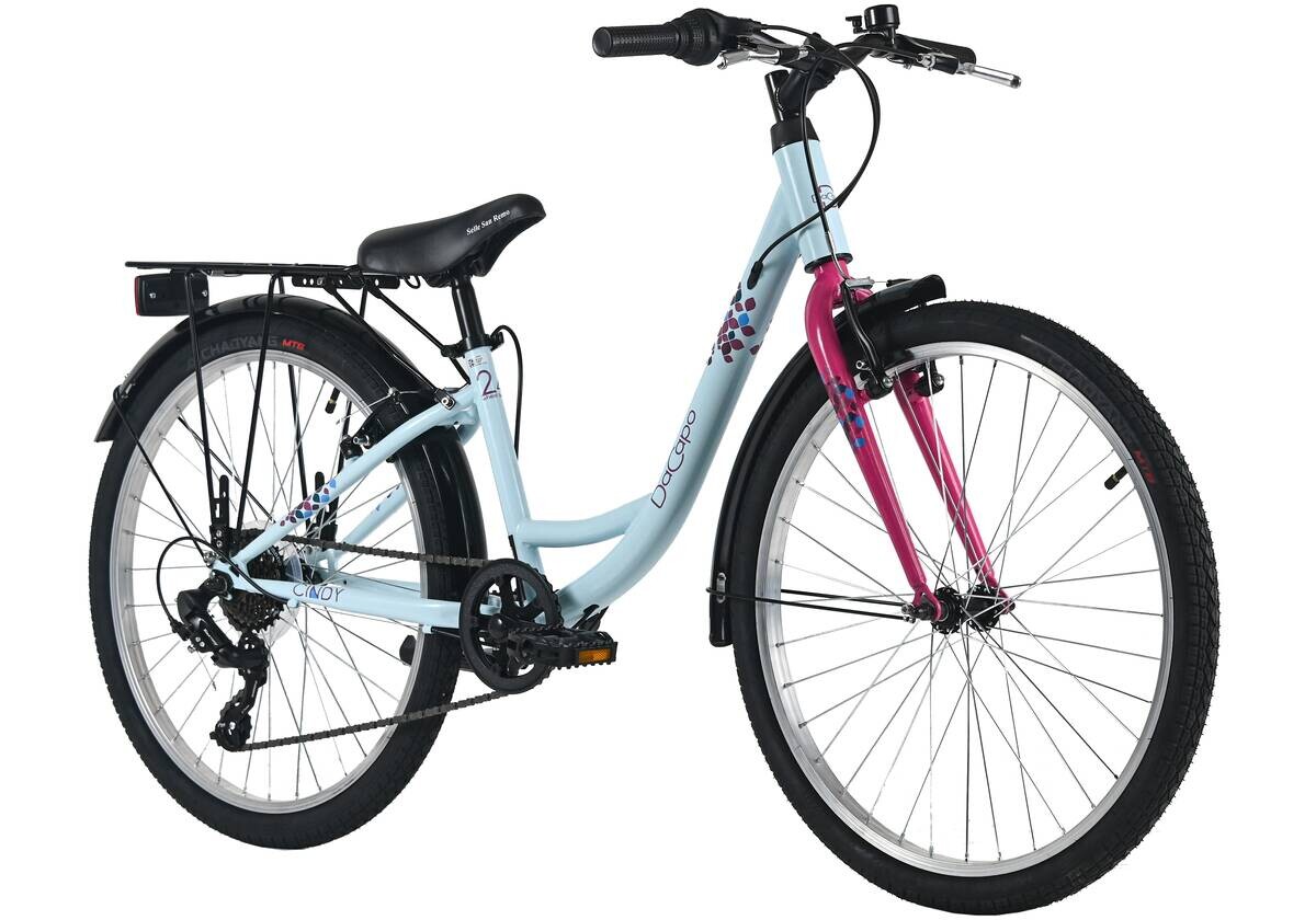 DaCapo Kinderrad Cindy 24 Zoll Rahmenhöhe 32 cm 7 Gänge blau blau ca. 24 Zoll