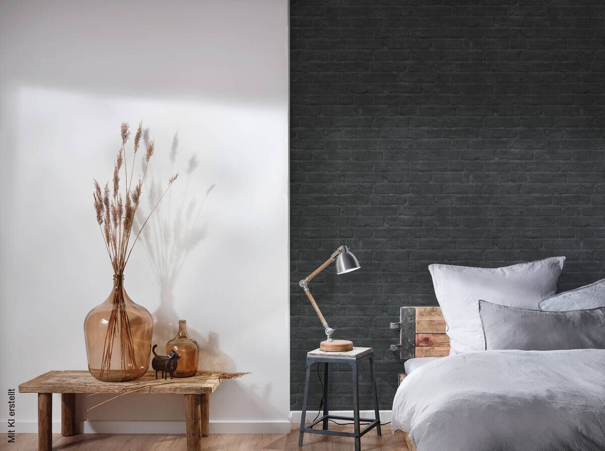 A.S.Creation Vliestapete anthrazit grau schwarz B/H/D: ca. 53x1005x8,3 cm