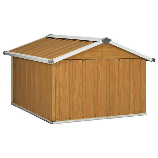 Rasenmäher-Garage braun B/H/L: ca. 97x63x92 cm