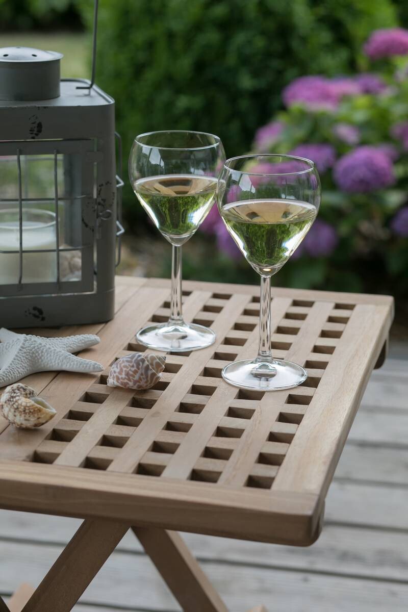 deVries Beistelltisch Woodie natur Teakholz B/H/T: ca. 50x50x50 cm