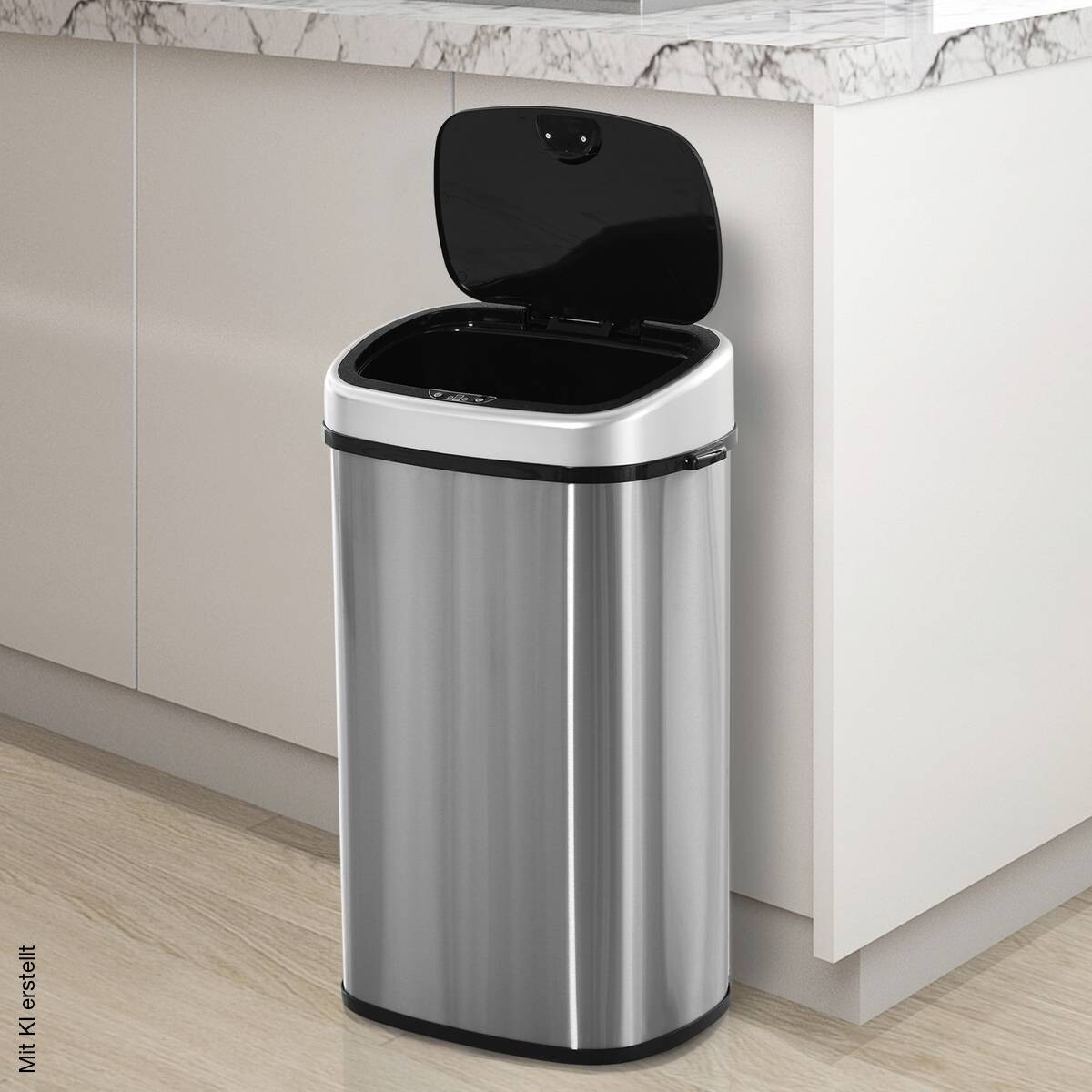 HOMCOM Abfalleimer silber B/H/L: ca. 28,9x68x40,9 cm