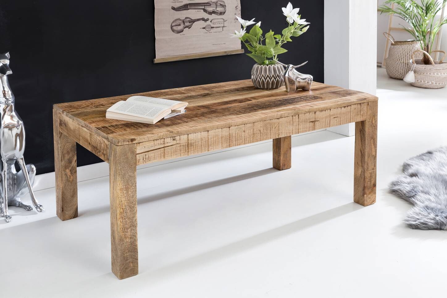 Wohnling Couchtisch braun B/H/T: ca. 110x47x60 cm
