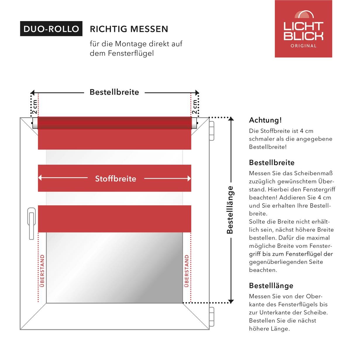 LICHTBLICK Doppelrollo Duo brombeer B/L: ca. 70x220 cm