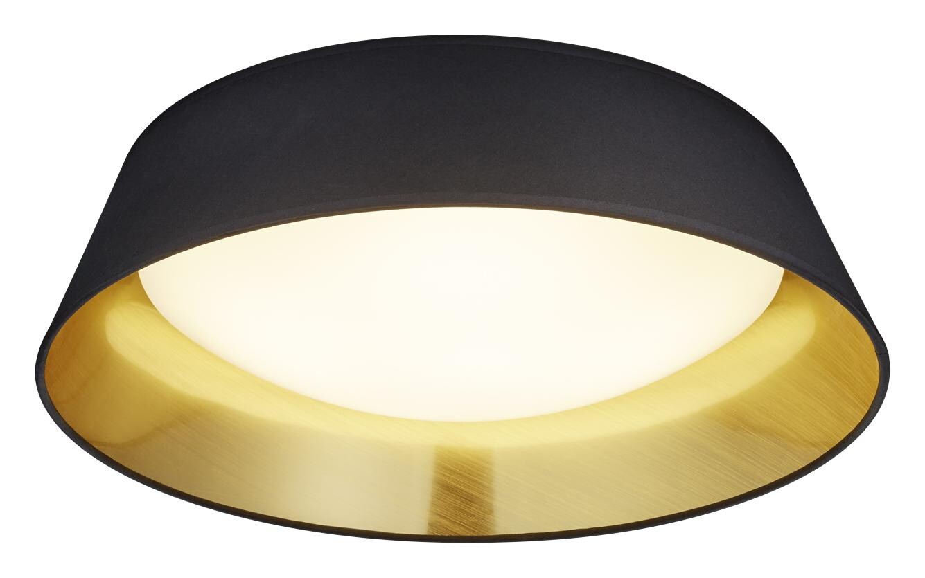 Reality LED-Deckenleuchte R62871879 schwarz weiß gold Stoff Kunststoff H/D: ca. 12x45 cm