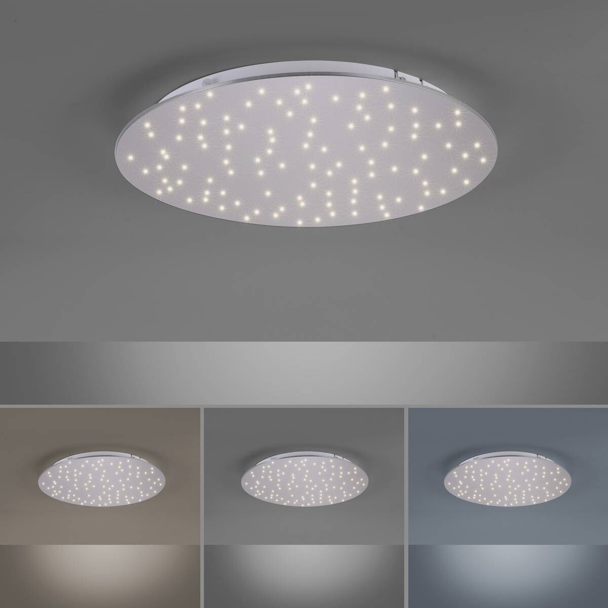 Just Light Deckenleuchte PN14673-55 Sparkle stahlfarbig Aluminium Stahl Kunststoff H/D: ca. 4x48 cm