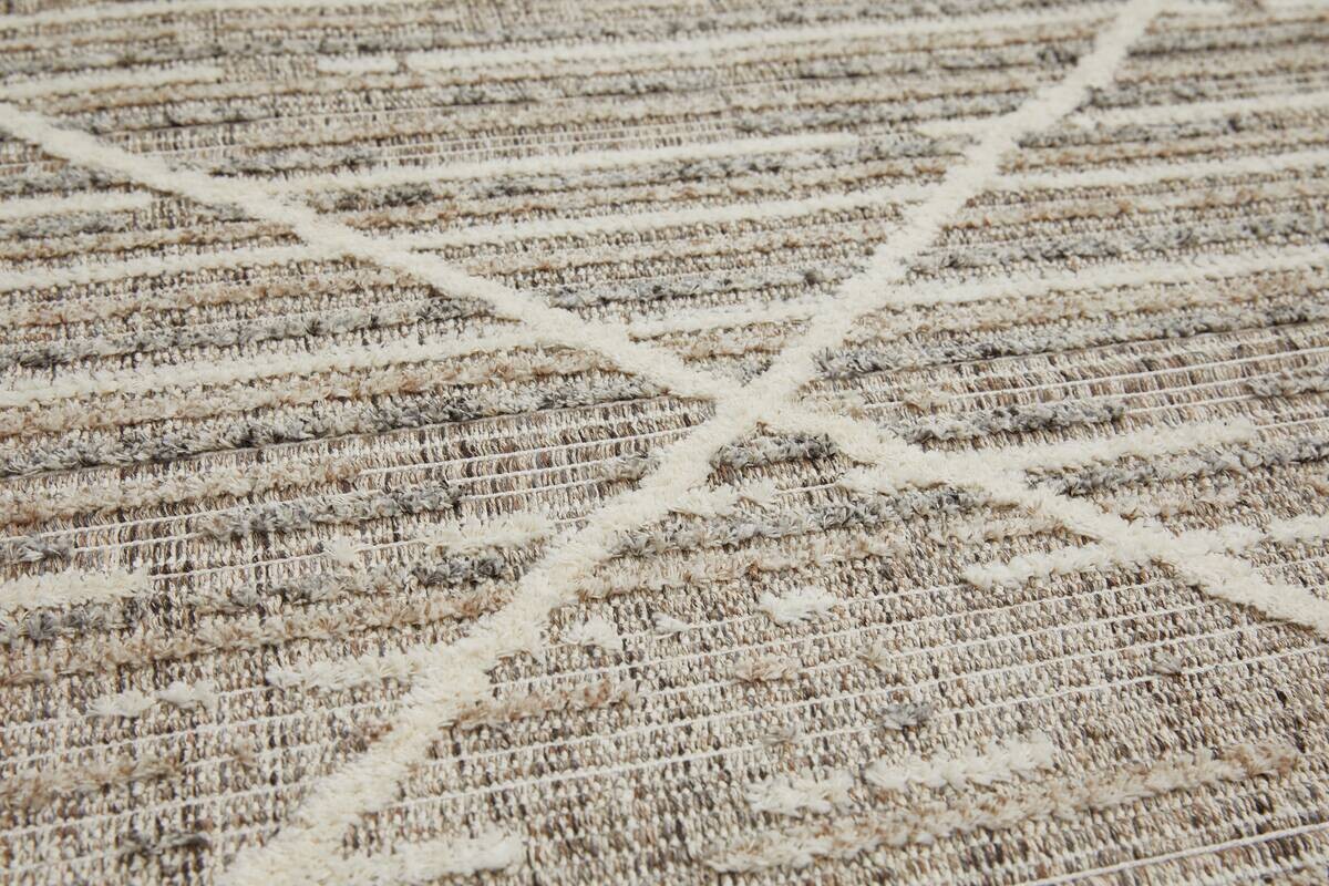 Webteppich Crosby graubraun B/L: ca. 80x150 cm