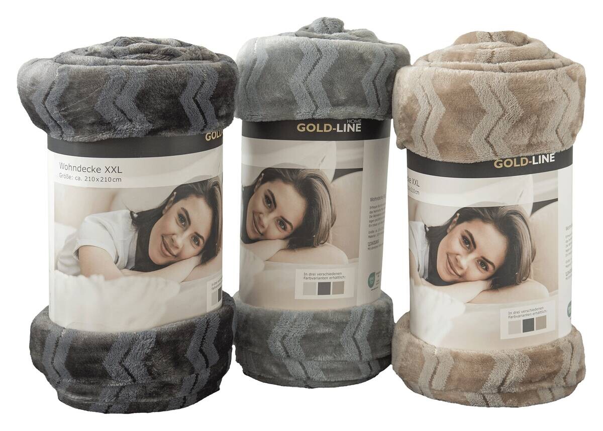 Wohndecke sortiert Polyester B/L: ca. 180x200 cm