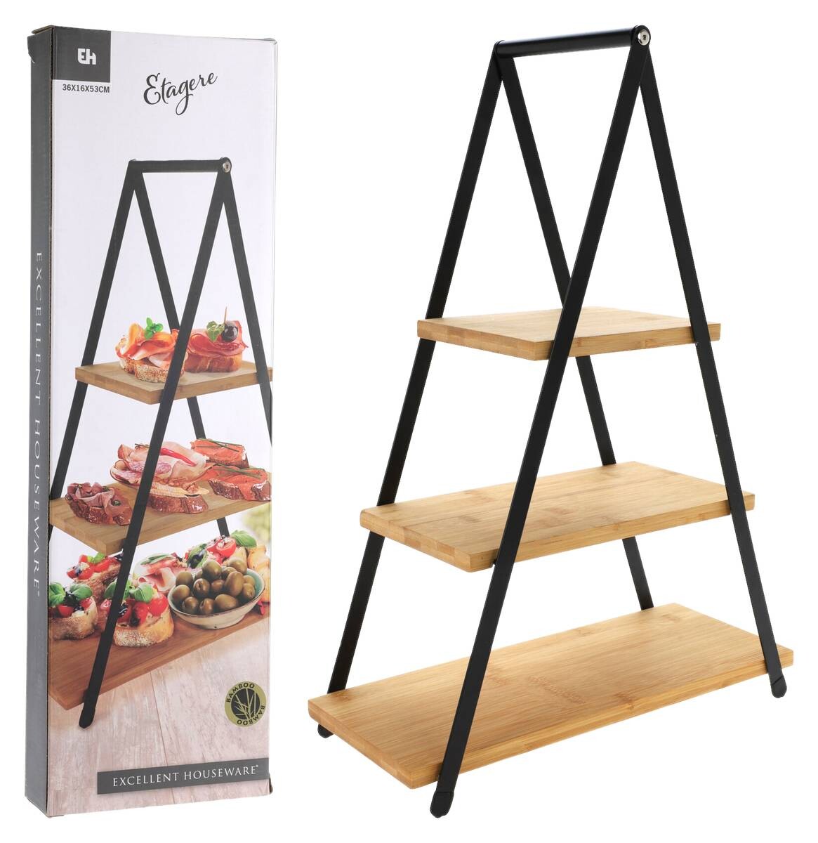 Excellent Houseware Etagere natur Bambus