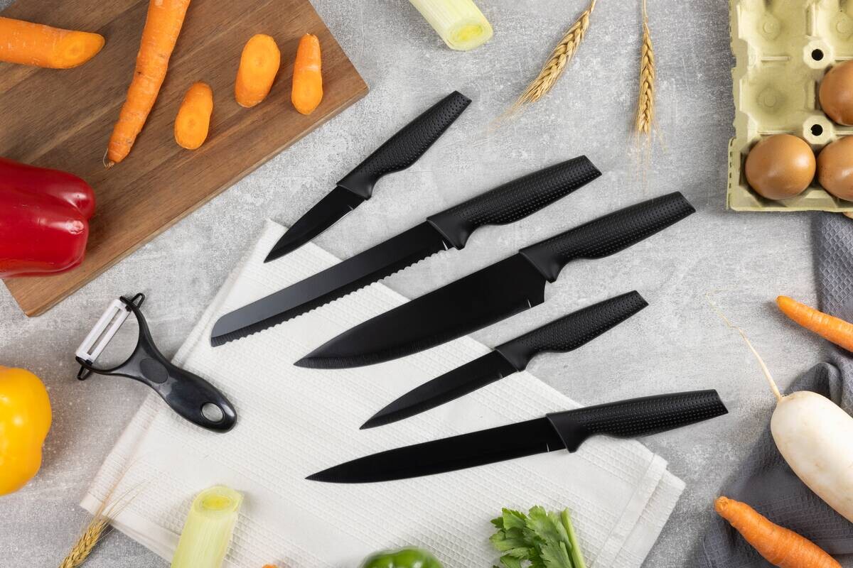 SAN IGNACIO Messerset WILLOW schwarz Edelstahl 6 tlg.