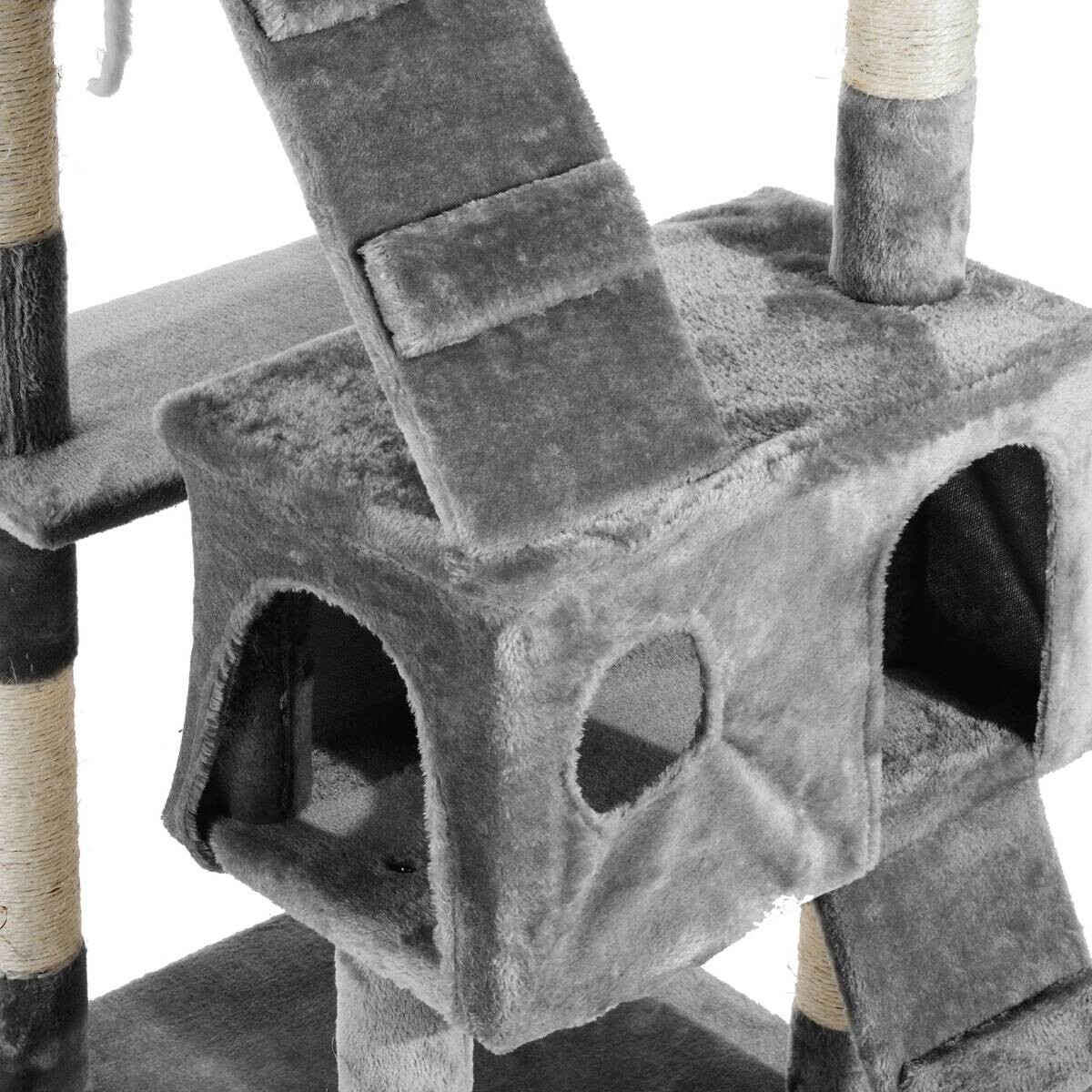 PawHut Katzenbaum grau Polyester B/H/L: ca. 50x170x50 cm