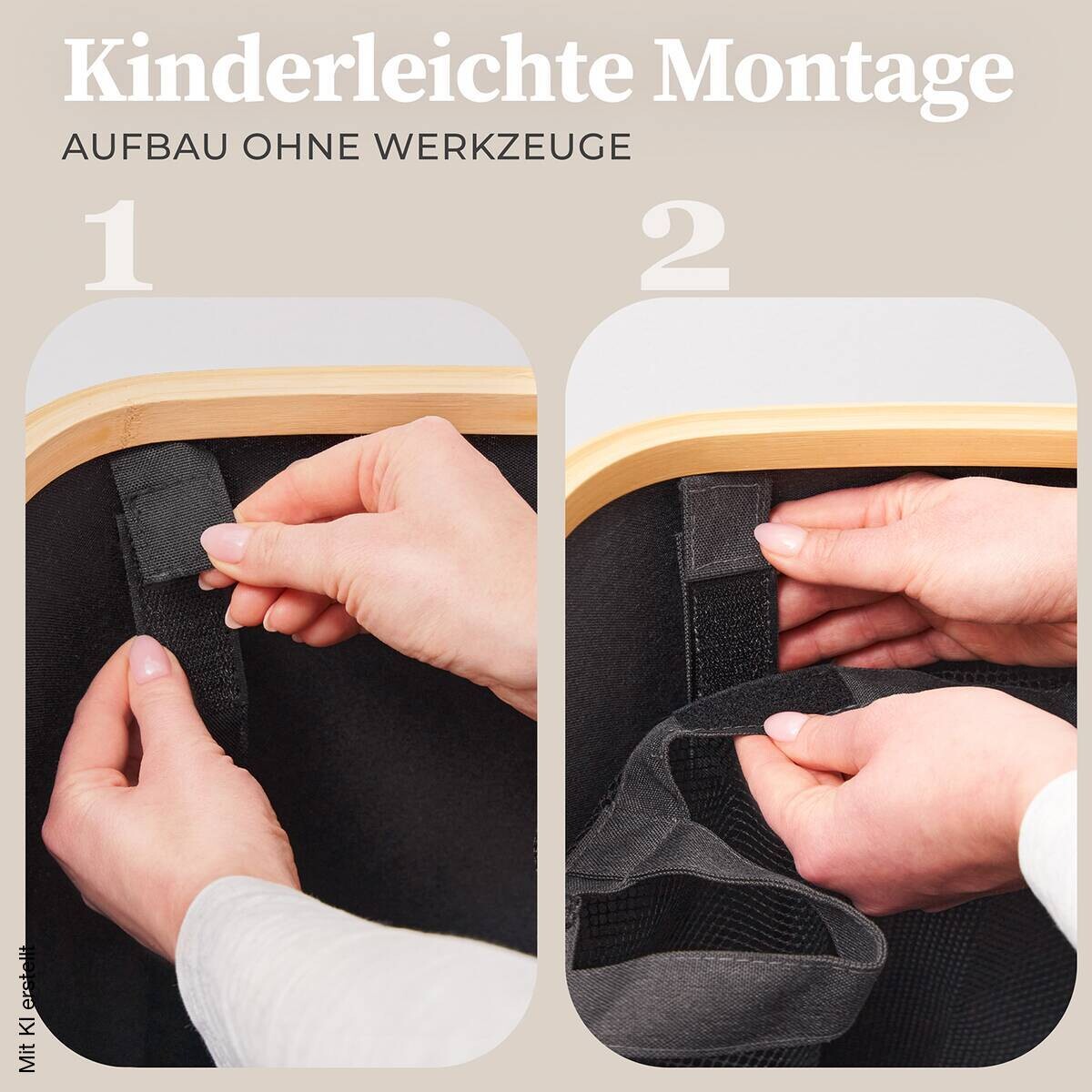 Wäschekorb dunkelgrau Kunststoff B/H/L: ca. 36,5x67x61 cm