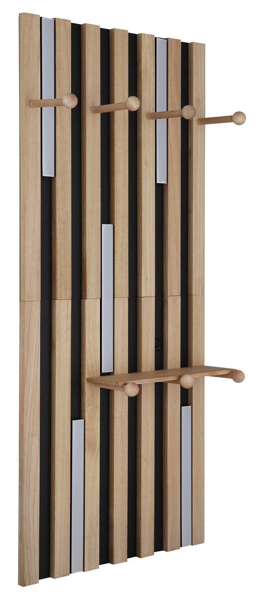 GLOBO Wandleuchte weiß braun mattschwarz Kunststoff Metall Holz B/H: ca. 50x110 cm 1.0 Brennstellen