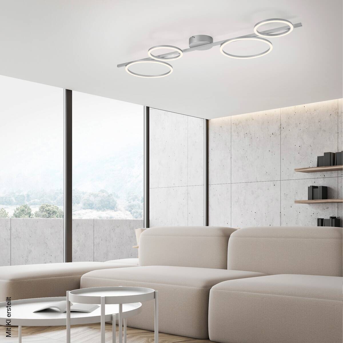 Just Light LED-Deckenleuchte Mini-Ritus silber Metall H/L: ca. 7x120 cm 1 Brennstellen