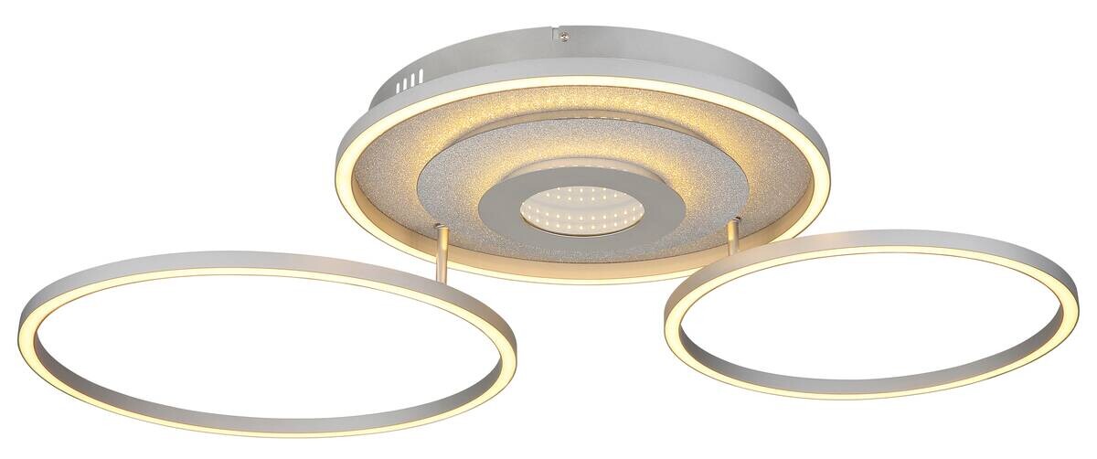 GLOBO LED-Deckenleuchte silber Aluminium Metall B/H/L: ca. 57x11,5x99,2 cm 1 Brennstellen