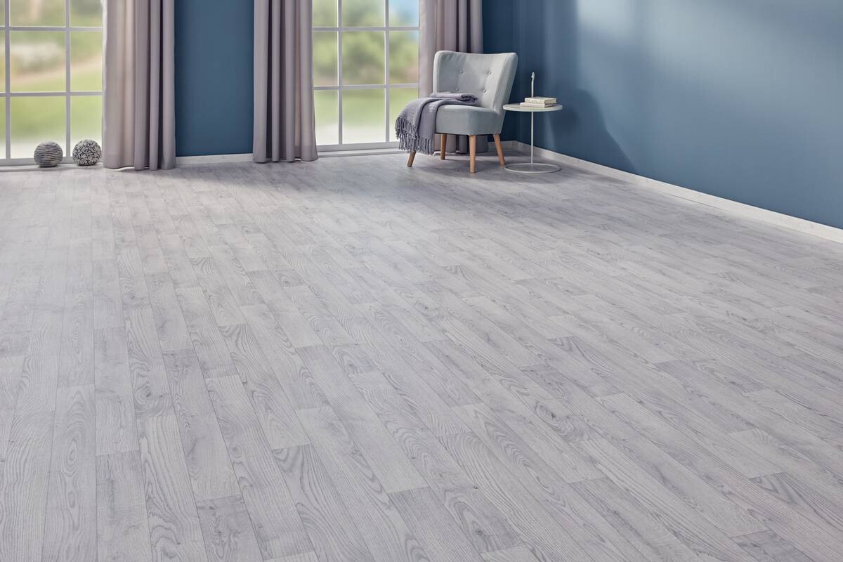 Vinylboden Novo weiß Eiche B: ca. 400 cm pro m²