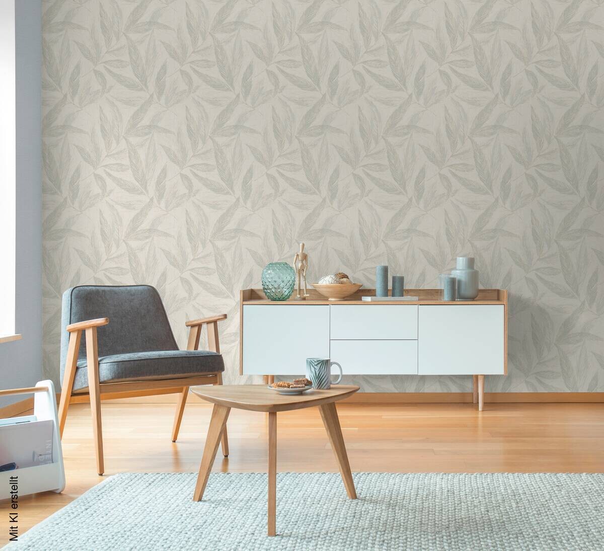 A.S.Creation Vliestapete grau creme weiß B/H/D: ca. 53x1005x9,3 cm