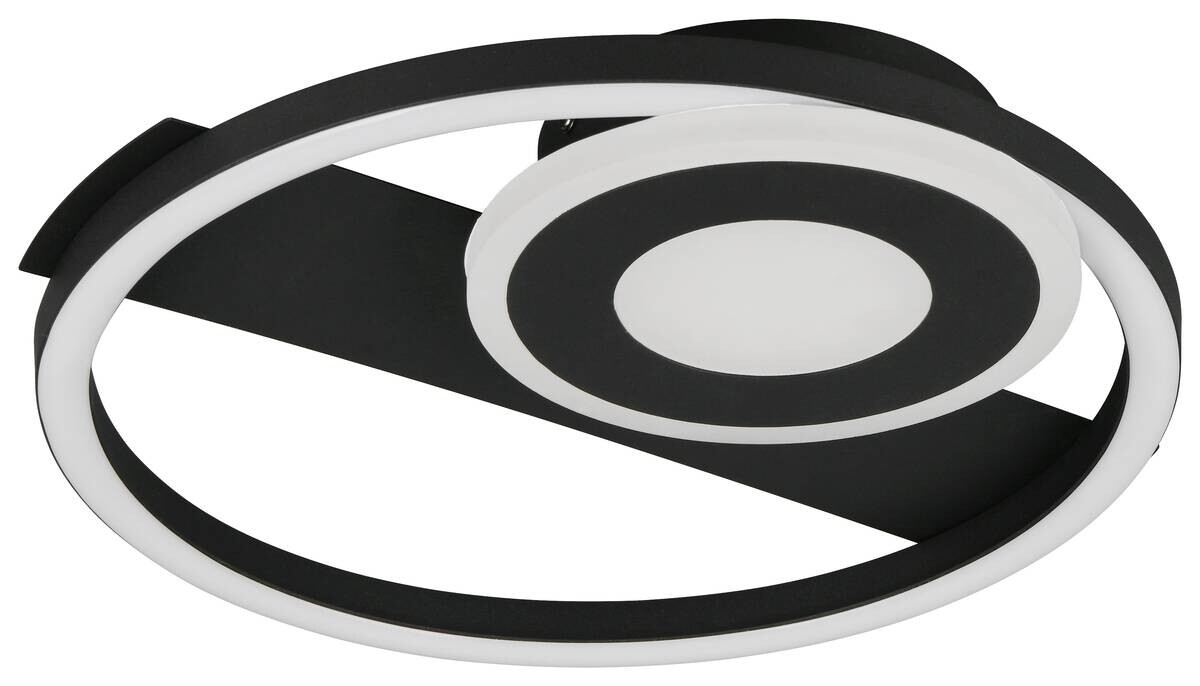 Reality LED-Deckenleuchte mattschwarz Metall B/H/D: ca. 32x5x30,5 cm