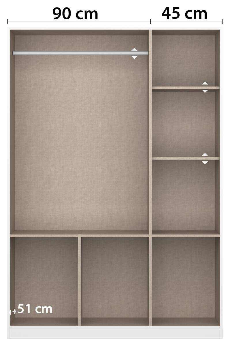 Kleiderschrank Celle B/H/T: ca. 136x197x54 cm