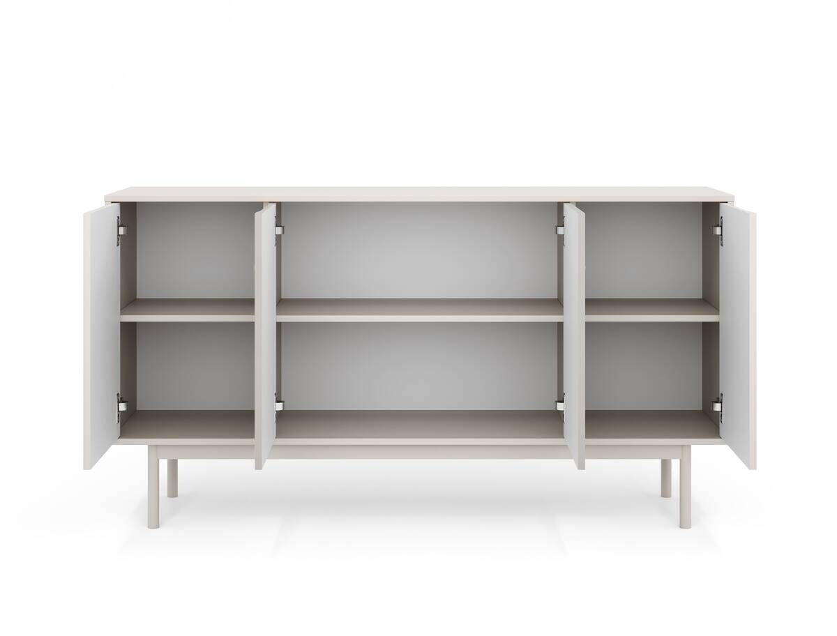 Kommode MAZOMA Eiche Kaschmirgrau Nachbildung gold Optik B/H/T: ca. 154x82x39 cm