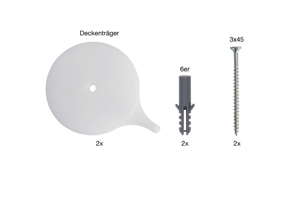 ondeco Träger Level weiß Kunststoff 2 Läufe